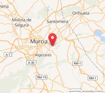 Map of Beniaján, Murcia