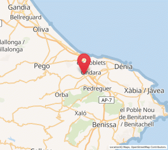 Map of Beniarbeig, Valencia