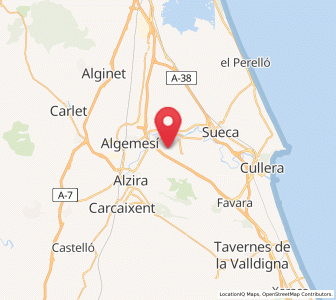 Map of Benicull de Xúquer, Valencia