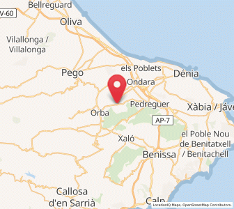 Map of Benidoleig, Valencia