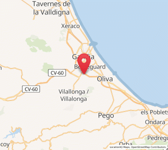 Map of Beniflá, Valencia