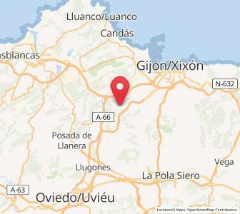 Map of Beranes, Asturias