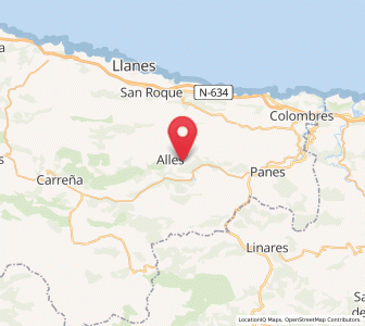 Map of Besnes, Asturias