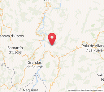 Map of Beveraso, Asturias