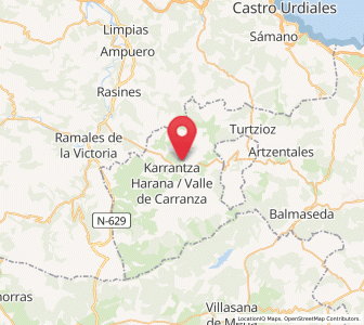 Map of Biáñez, Basque Country