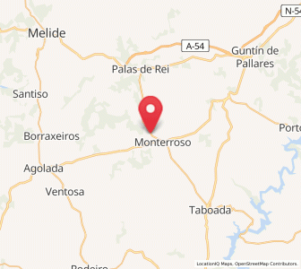 Map of Bidouredo, Galicia