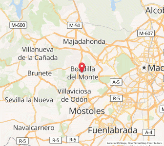 Map of Boadilla del Monte, Madrid