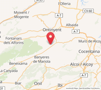 Map of Bocairent, Valencia