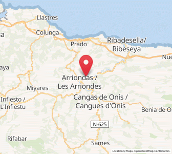 Map of Bode, Asturias