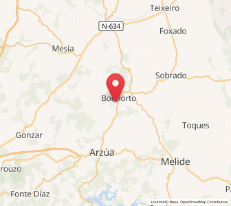 Map of Boimorto, Galicia