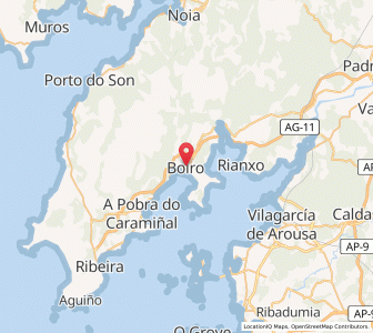 Map of Boiro, Galicia