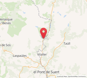 Map of Bono, Aragon