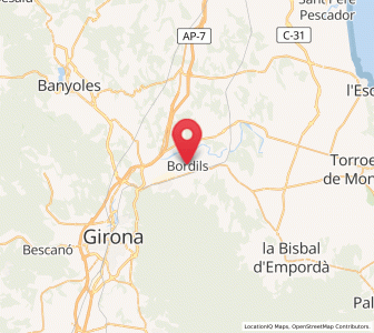 Map of Bordils, Catalonia