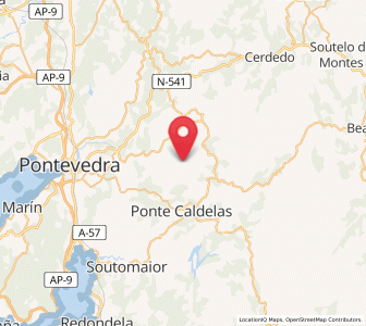 Map of Borela, Galicia