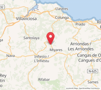 Map of Borines, Asturias