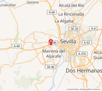 Map of Bormujos, Andalusia