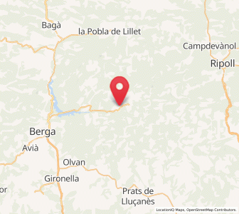 Map of Borredà, Catalonia
