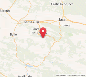 Map of Botaya, Aragon