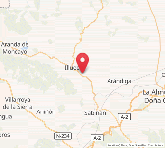 Map of Brea de Aragón, Aragon