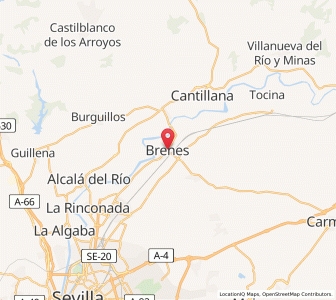 Map of Brenes, Andalusia