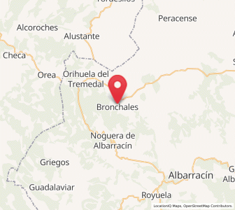 Map of Bronchales, Aragon
