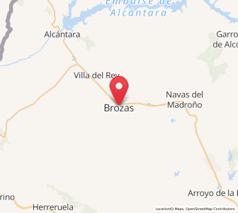 Map of Brozas, Extremadura