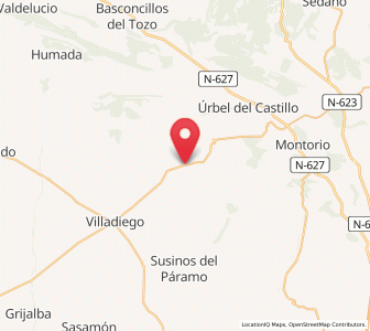 Map of Brullés, Castille and León