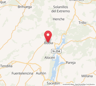 Map of Budia, Castille-La Mancha