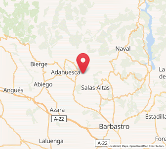 Map of Buera, Aragon