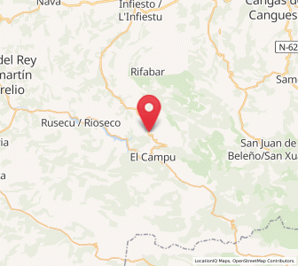 Map of Bueres, Asturias