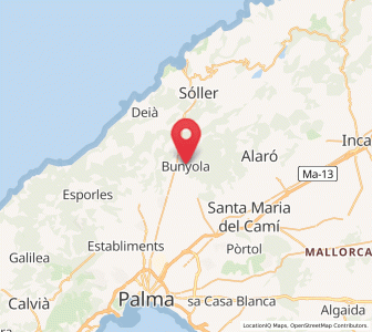 Map of Bunyola, Balearic Islands