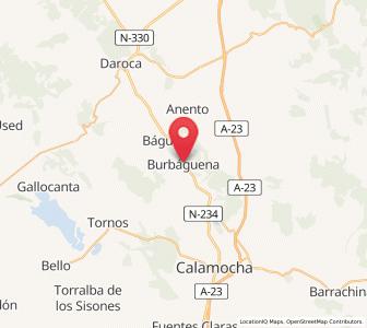 Map of Burbáguena, Aragon