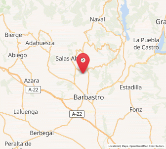 Map of Burceat, Aragon