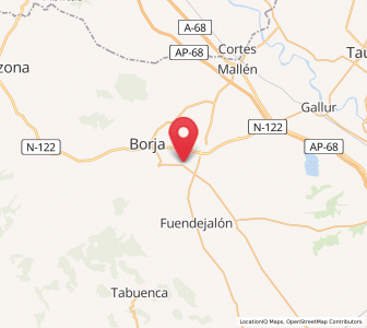 Map of Bureta, Aragon