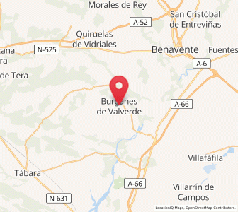 Map of Burganes de Valverde, Castille and León