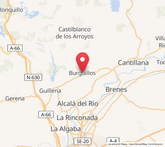 Map of Burguillos, Andalusia