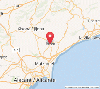 Map of Busot, Valencia