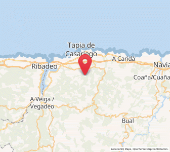 Map of Cabaleiros, Asturias