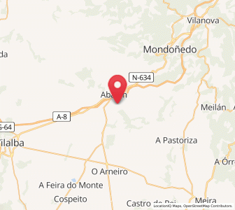 Map of Cabaneiro, Galicia