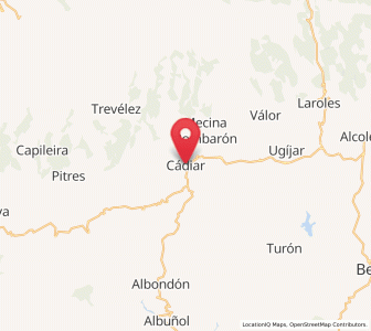 Map of Cádiar, Andalusia