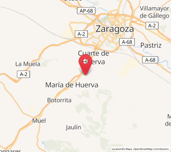 Map of Cadrete, Aragon