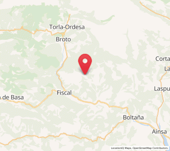Map of Cajol, Aragon