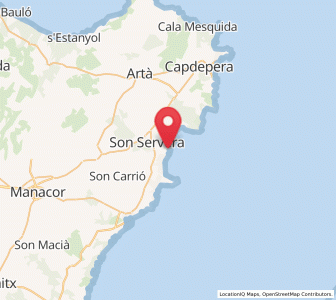 Map of Cala Bona, Balearic Islands