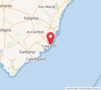 Map of Cala d'Or, Balearic Islands