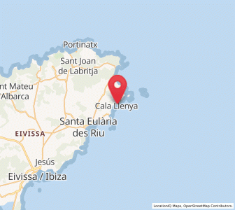 Map of Cala Llenya, Balearic Islands