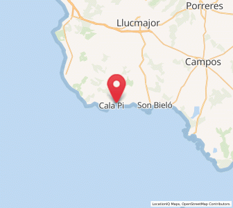 Map of Cala Pi, Balearic Islands