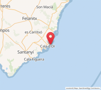 Map of Cala Serena, Balearic Islands