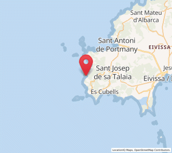 Map of Cala Vadella, Balearic Islands