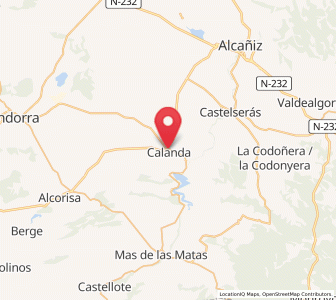 Map of Calanda, Aragon