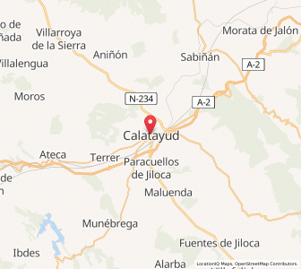 Map of Calatayud, Aragon
